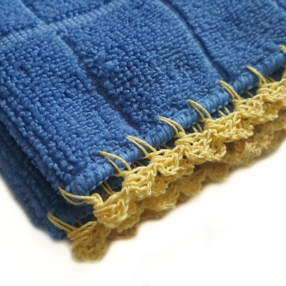 Blue & Yellow Kitchen Towel & Oven Mitt-Handmade - Picture 3 of 7